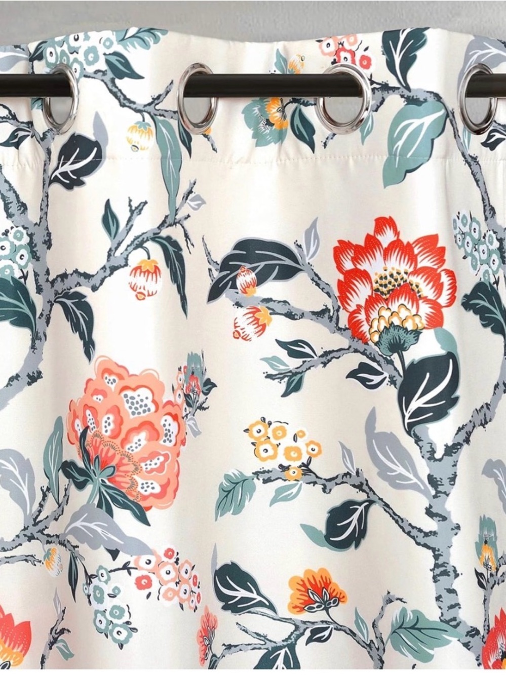 DriftAway Ada Floral Botanical Thermal Lined Blackout Window Curtain Panel set